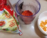 Hình bước làm 1 của món Pha muối dùng cho rang muối
