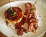 Foto del paso 10 de la receta Solomillo de cerdo con puré de patatas y mermelada de frutos secos