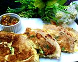 A picture of step 11 of Anda paratha.