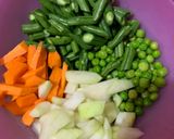 A picture of step 1 of Bottle gourd sambar rice one pot meal.