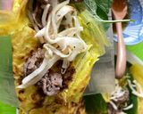 A picture of step 5 of Quick and Easy Bánh Xèo on a Rainy Day with a Nonstick Pan.