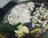 A picture of step 1 of Khandeshi special zanzanit Sev bhaji(curry).