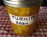 A picture of step 4 of California Farm Pickled Turnip Sticks.