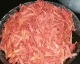 A picture of step 1 of Gajar ka halwa with mawa.