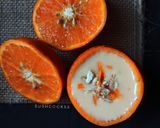 A picture of step 2 of Orange Kheer.