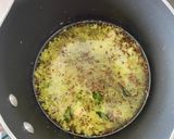 A picture of step 4 of Surati sev khamani.