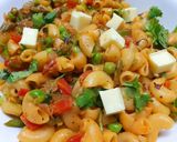 A picture of step 4 of Masala Mac and Cheese.