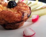 Une image de l'étape 3 de Mini quiches sans pâte aux champignons, poireau, lardons..
