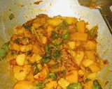 A picture of step 2 of Poi Chhencheda (veg) from Odisha.