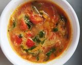 A picture of step 4 of Panch foran daal palak.