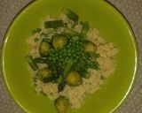 A picture of step 2 of Couscous with gorgeous green veggies (Vegan).