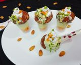 A picture of step 7 of Chocolate Golgappe Stuffed with Motichur and basundi mousse.