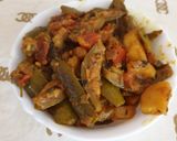 A picture of step 4 of Pointed gourd and potato subji.
