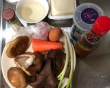 A picture of step 1 of Hot and Sour Soup with Tofu.