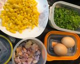 Hình bước làm 1 của món Cơm rang trứng