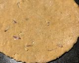 A picture of step 5 of Besan wali roti or chane ki daal ki roti.