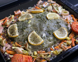 Foto del paso 6 de la receta: Rodaballo al horno facilísimo con guarnición de verduras. ¡Un platazo navideño!