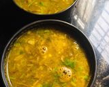 A picture of step 3 of Plantain flower horse gram soup.