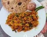 A picture of step 7 of Zunka/Jhunka - A Signature Maharashtrian Dish.