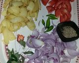 A picture of step 2 of Allu baingan fry.
