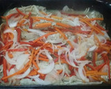 Foto del paso 5 de la receta: Filet de merluza al horno con vegetales