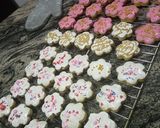 A picture of step 11 of Almond Cookies with royal icing.