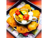 A picture of step 8 of Dhaba Style: Chicken Keema Masala with Masala Puri.