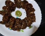 A picture of step 12 of Crispy Aadu Vadi.
