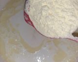 A picture of step 1 of Rangberange ladoo coconut malai ladoo.