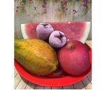 Foto langkah ke 1 dari resep Diet Juice Watermelon Rose Apple Papaya Apple.