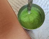 A picture of step 2 of Satvic Emerald Juice.
