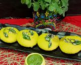 A picture of step 5 of Khaman Idli.