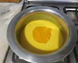 A picture of step 1 of Eggless Mango pudding without gelatin.