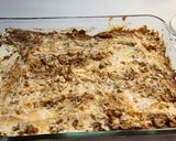 A picture of step 3 of Taco crescent roll casserole.
