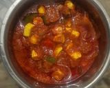 A picture of step 4 of Kashmiri paneer.