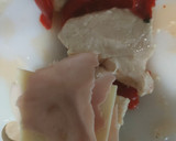 Foto del paso 4 de la receta: Piquillo rellenos de pechuga de pollo con jamón dulce y queso