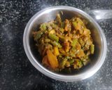A picture of step 4 of French bean with potatoes.