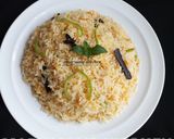 A picture of step 7 of Nigerian carrot fried rice with minced meat soup.