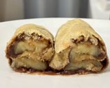 Foto langkah ke 5 dari resep Kebab Pisang Cokelat Versi Sehat (Oat Tortilla).