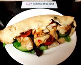 A picture of step 5 of My Quick Tasty Chicken on pitta bread, so good 😁.