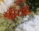 A picture of step 2 of Fried rice with veg manchurian.