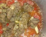 A picture of step 1 of Dry okra sup with semo.