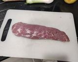 Foto del paso 1 de la receta: Hojaldre relleno de solomillo de cerdo, jamón serrano y manzana