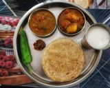A picture of step 3 of Simple Kathiyawadi Thaali.