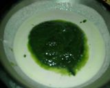 A picture of step 2 of Spinach dhokla.