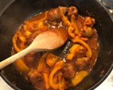 A picture of step 3 of Shakshuka with Sausage.