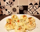 A picture of step 3 of Deviled Eggs with Ham.