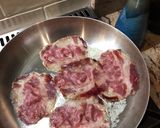 A picture of step 5 of Risotto with radicchio and crispy coppa.