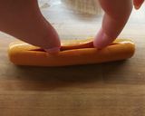 Baconnel és sajttal töltött virsli recept fázis 3 fotója
