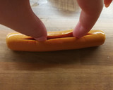 Baconnel és sajttal töltött virsli recept fázis 3 fotója